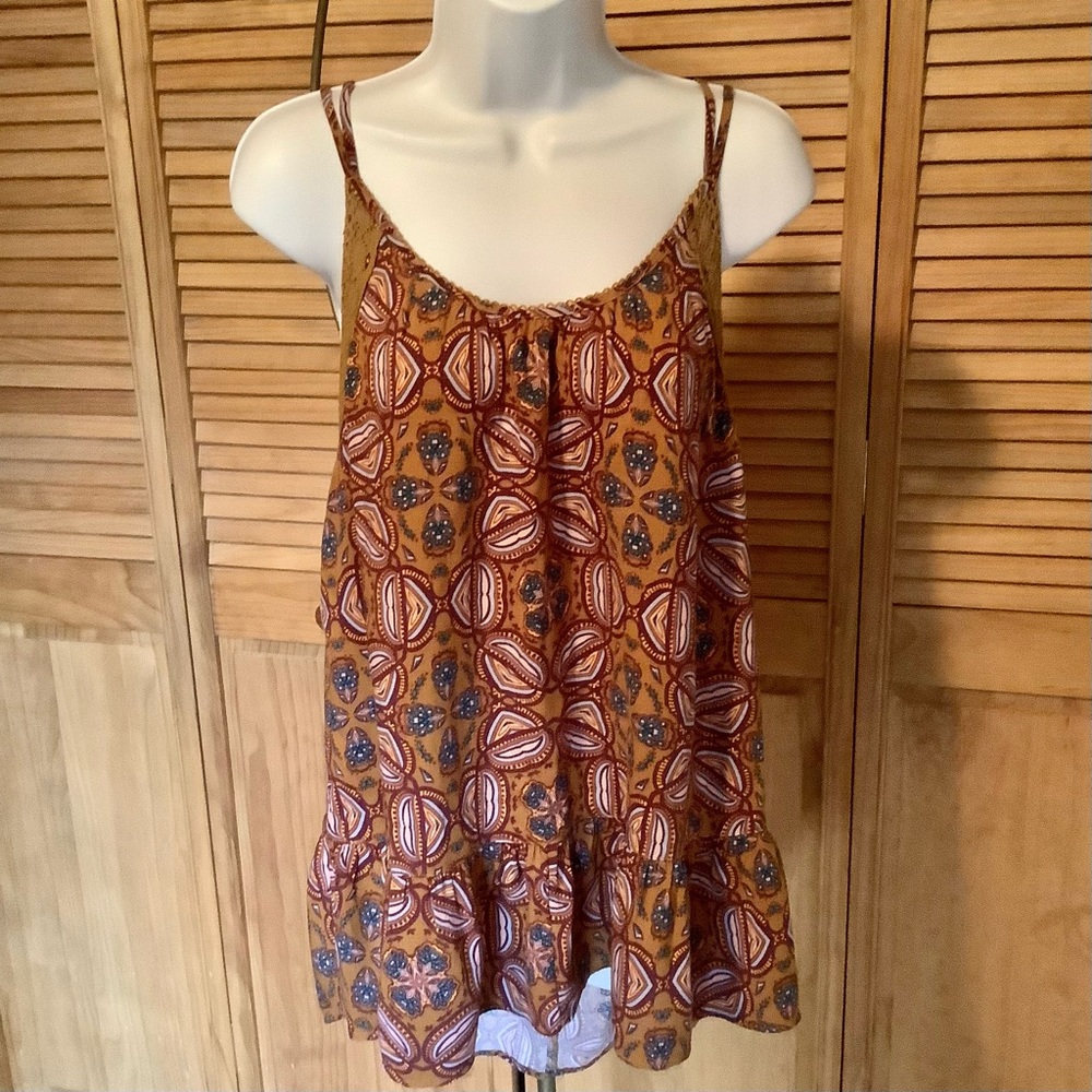 Melrose and Market strappy Tank Top hippie gypsy boho New M - L